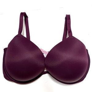 PINK Victoria’s Secret Maroon Wear Everywhere Super Push Up Bra Size 36DD